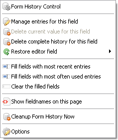 Right-click context menu