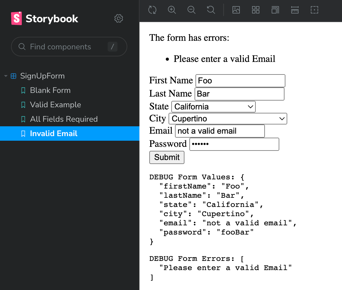 storybook ui