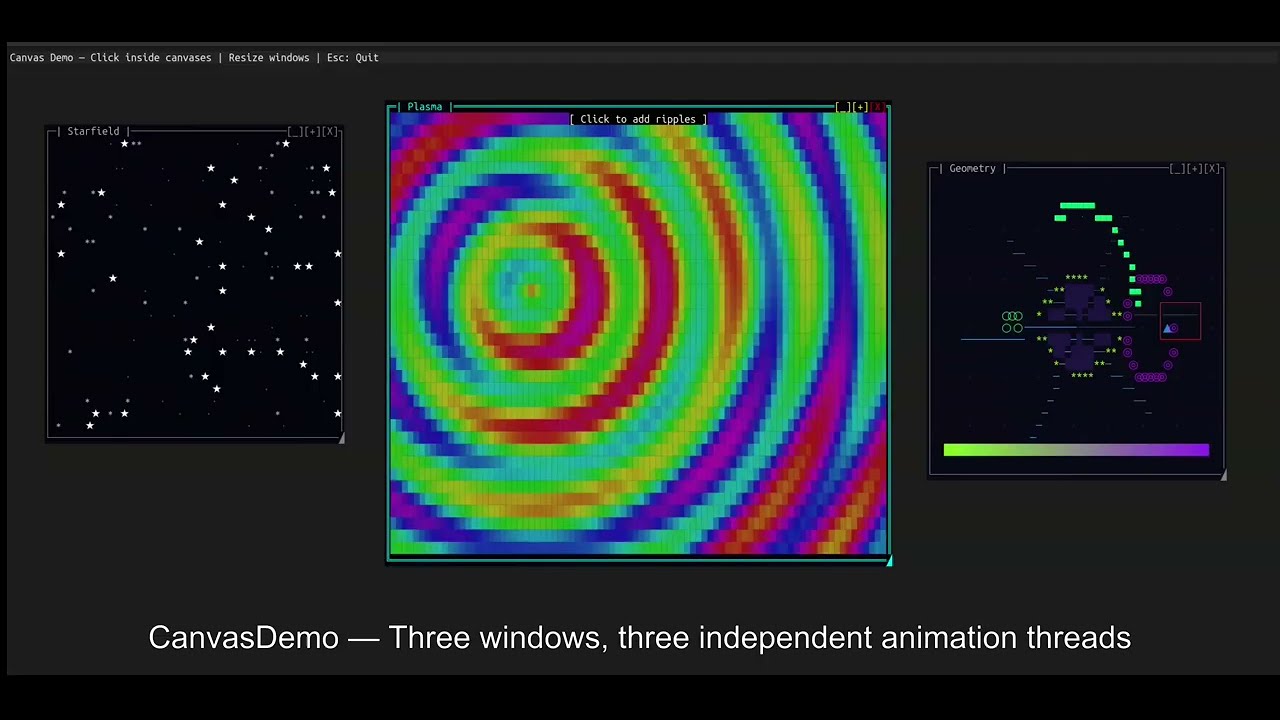 SharpConsoleUI Video Demo