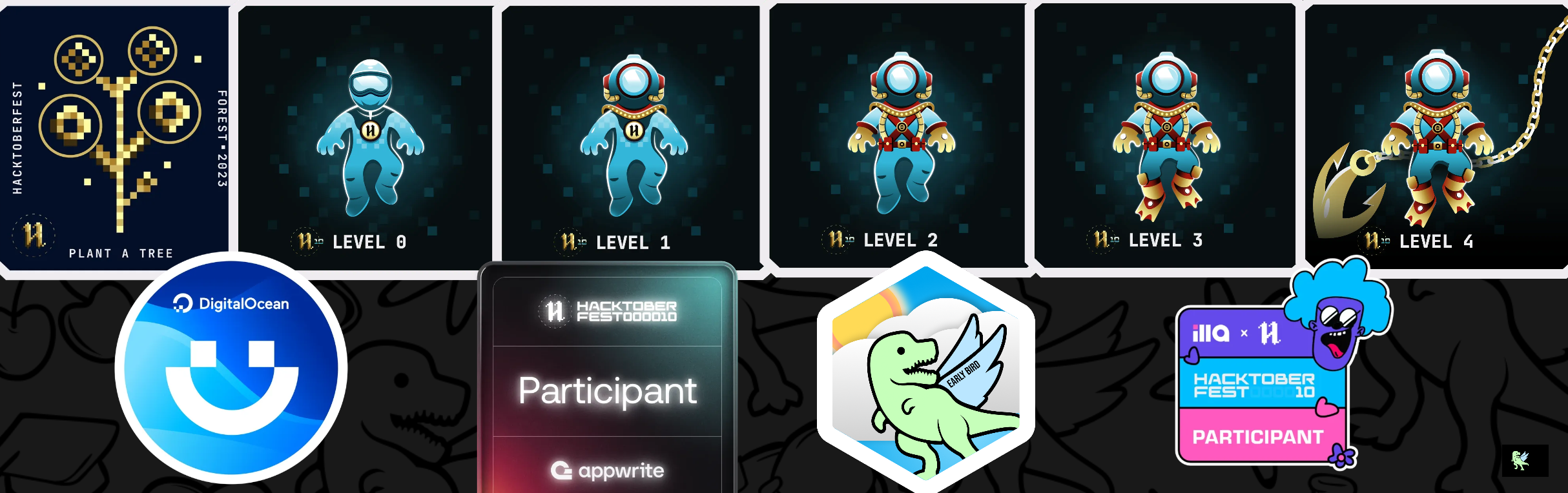 An image of @yashj09's Holopin badges, which is a link to view their full Holopin profile