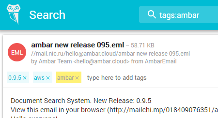 Ambar Search By Tag