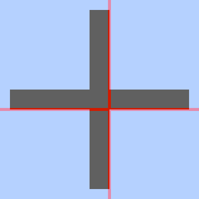 picture of the crosshair offcenter