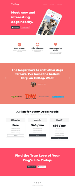 TinDog LandingPage