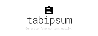 Tab Ipsum - Lorem Ipsum Generator