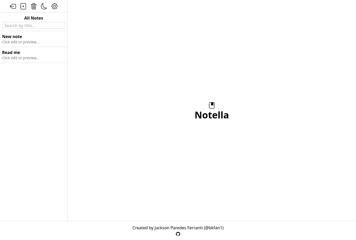 Notella - A fullstack taking notes app