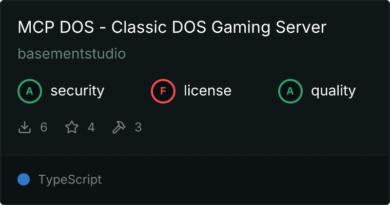 DOS - Classic DOS Gaming Server MCP server