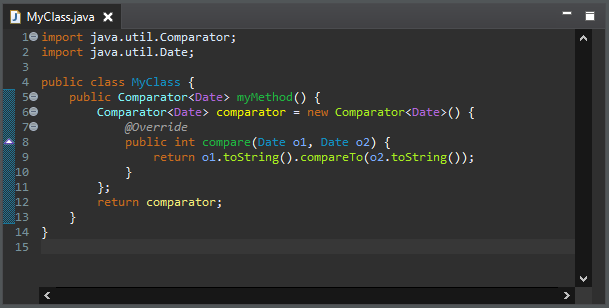 comparator comparing before