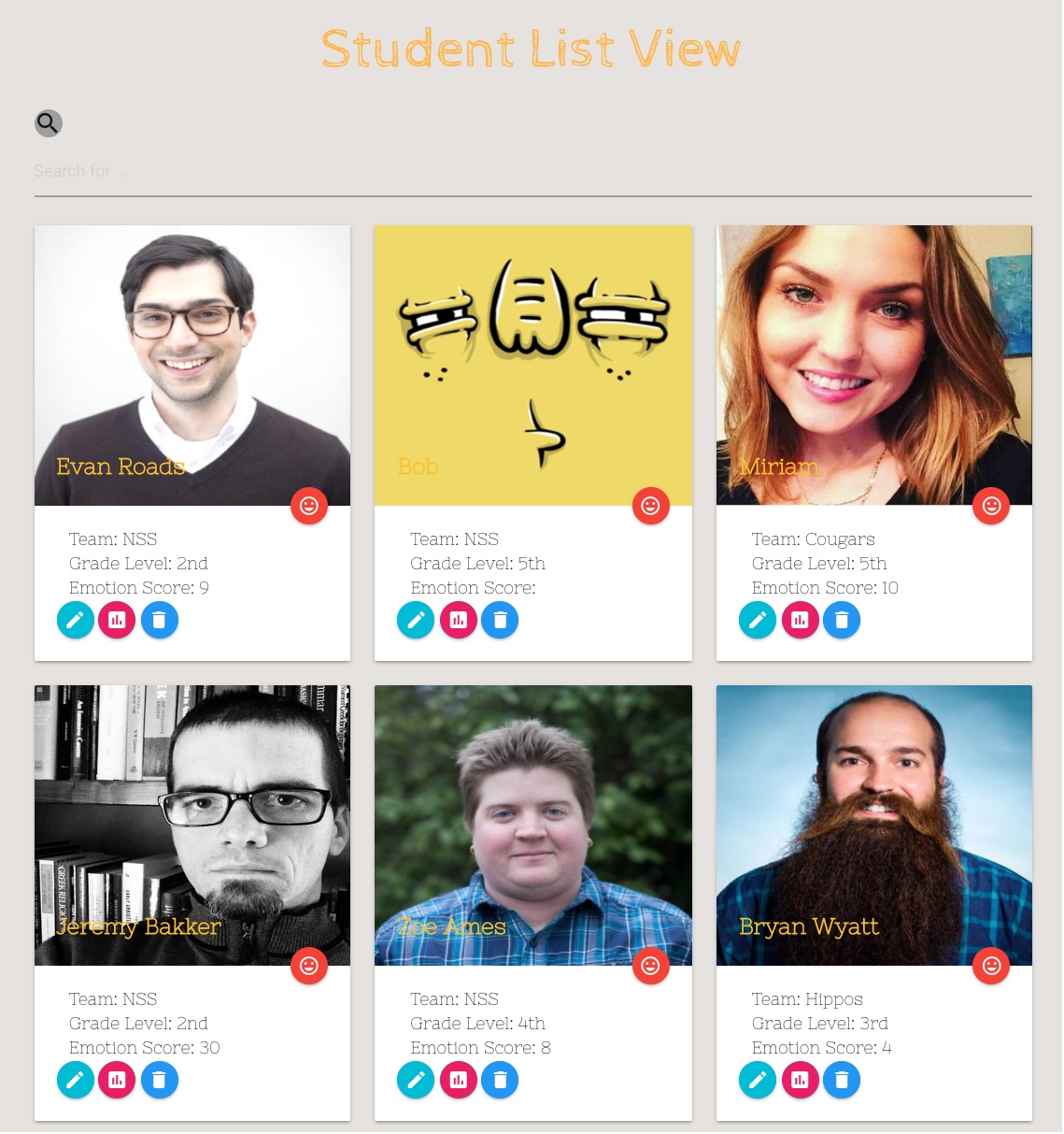 Student List View