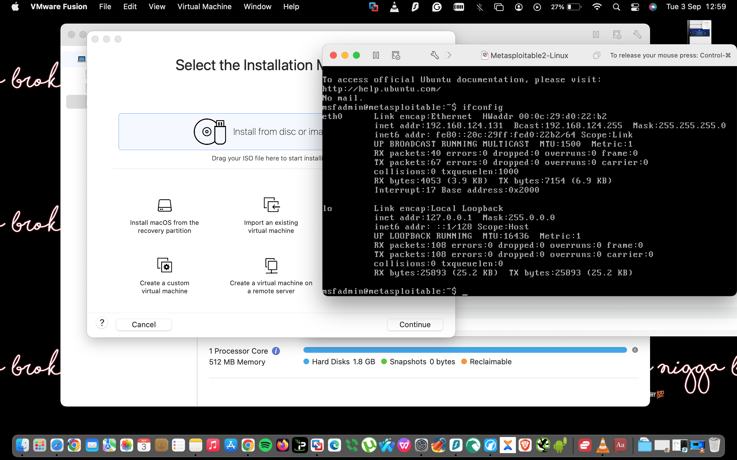 Homelab setup & penetrating metasploitable Steps