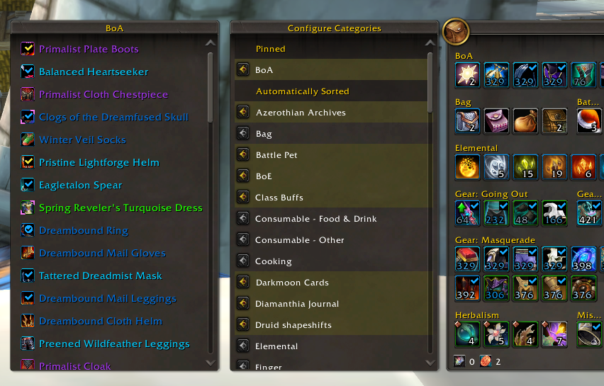 Configure Categories in Retail, allows you to pin and enable (highlighted) and disable a category.