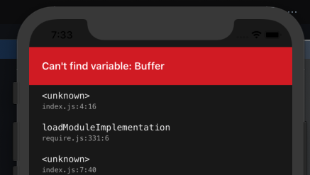 Can't find variable: Buffer
