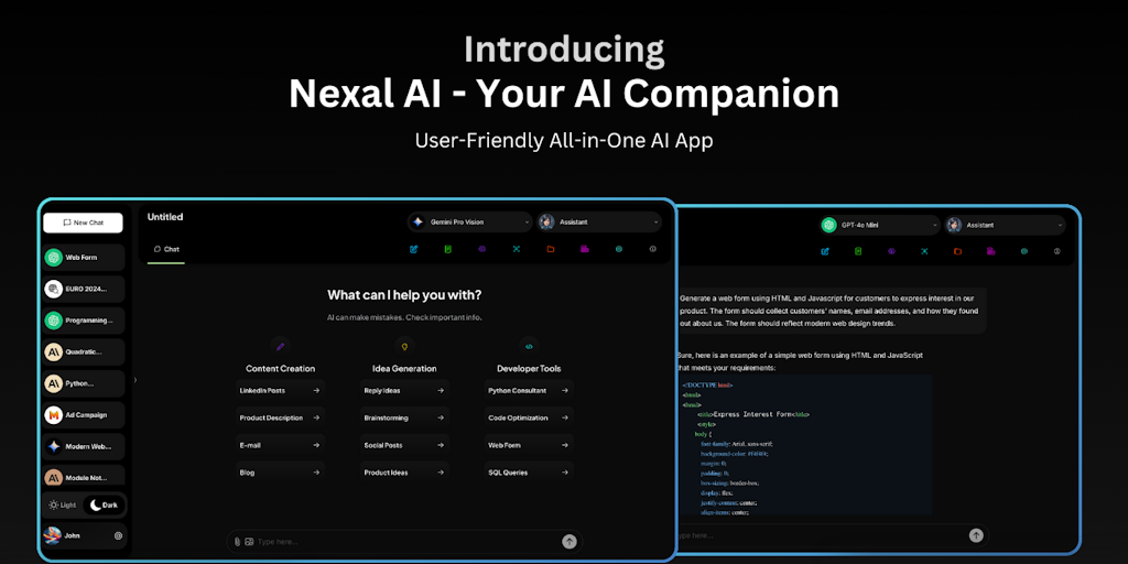 Nexal AI - All in One AI Platform