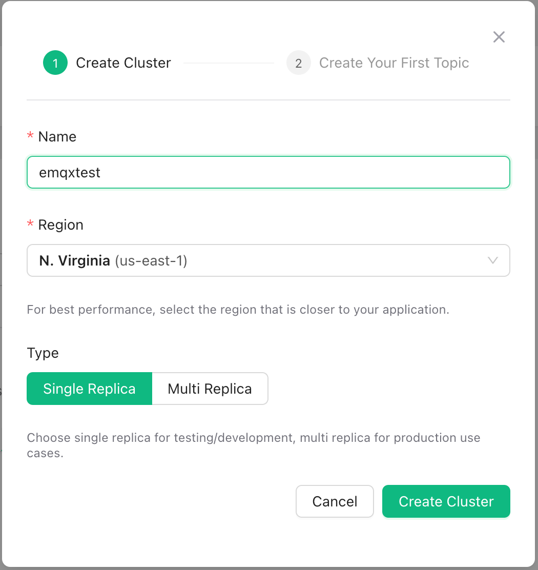 Create a Kafka Cluster