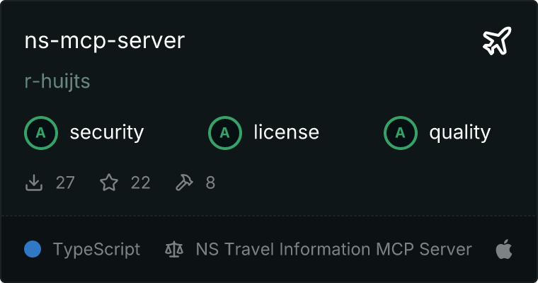 NS Travel Information Server MCP server