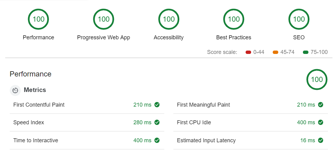 Google Lighthouse Audit