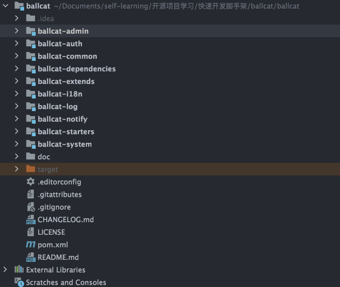 BallCat 项目模块结构
