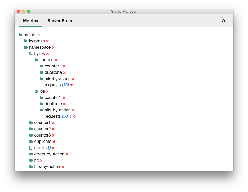 Statsd Manager Screenshot