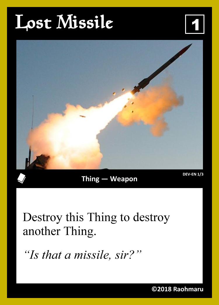 Lost Missile card