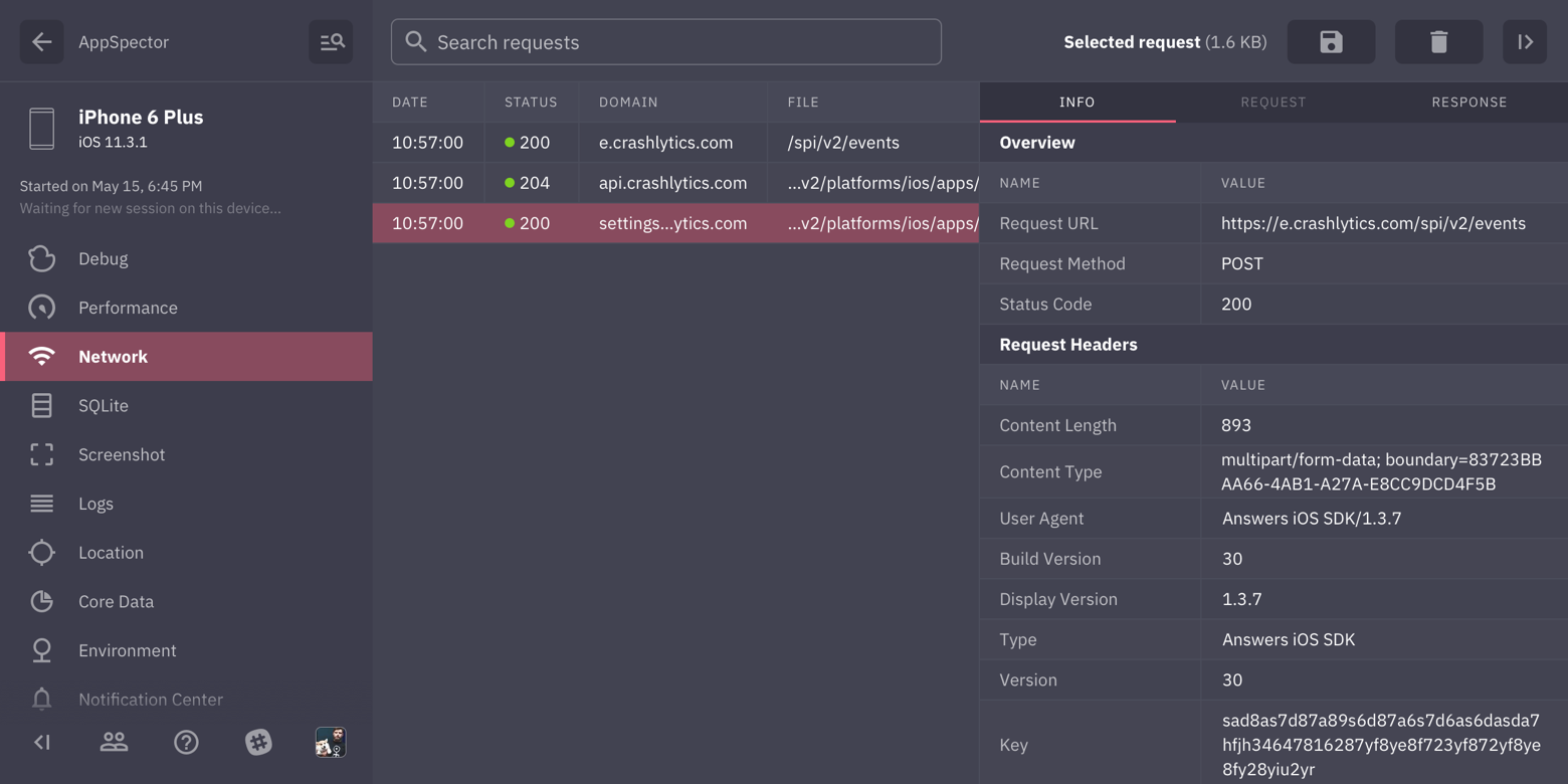 SQLite monitor