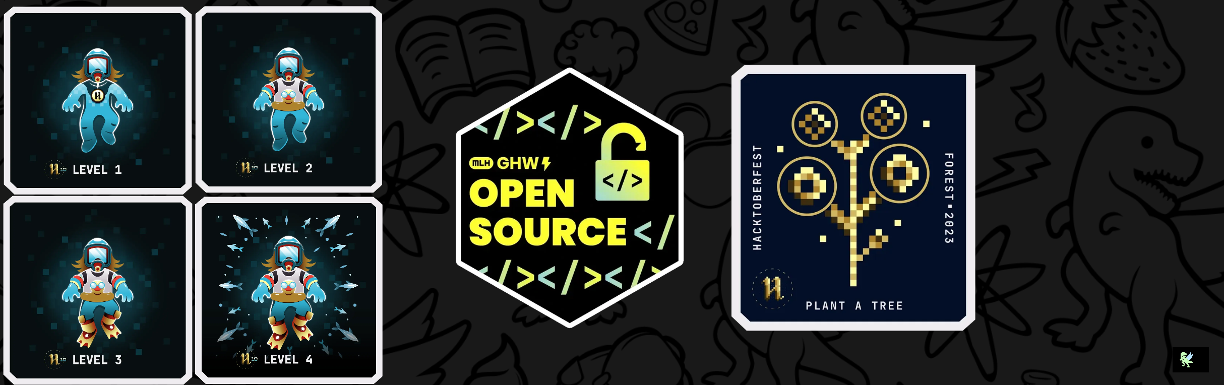 An image of @shxxxam's Holopin badges, which is a link to view their full Holopin profile