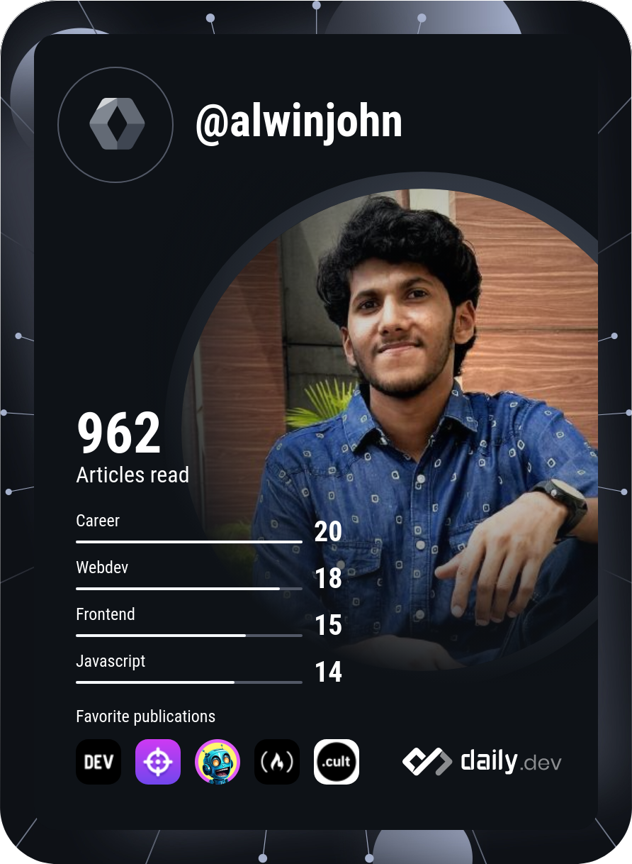 ALWIN JOHN's Dev Card