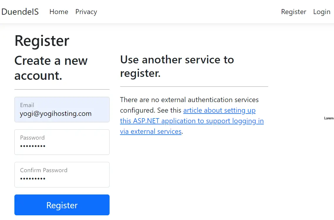 Register User