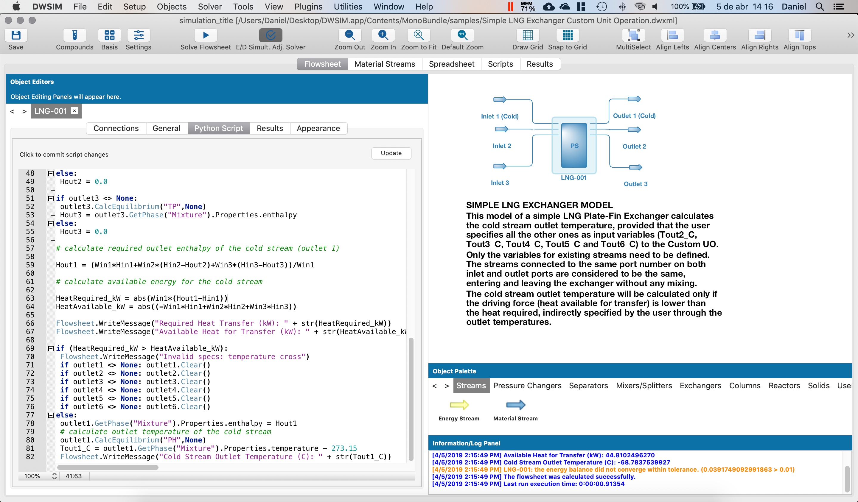 Scintilla editor component in DWSIM running on macOS + Xamarin.Mac (C#)