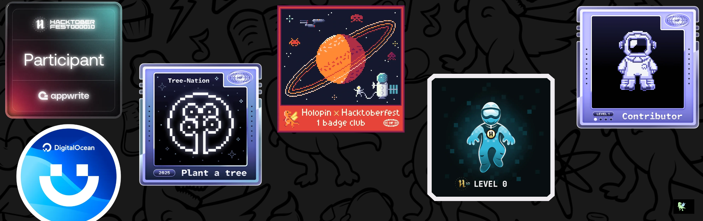 An image of @subhomoyroychoudhury's Holopin badges, which is a link to view their full Holopin profile