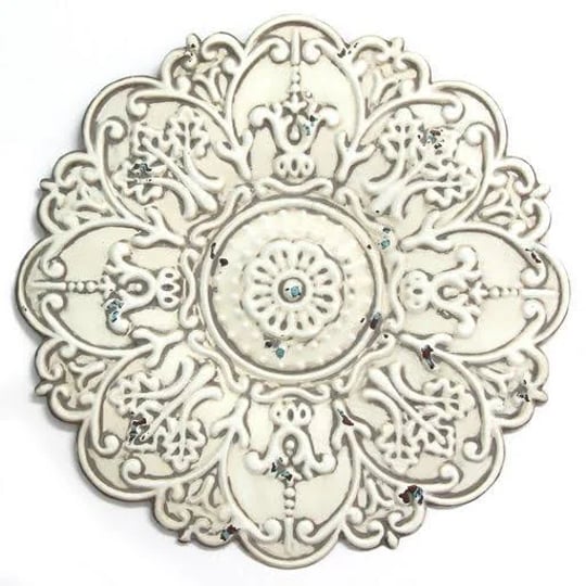stratton-home-decor-small-white-medallion-wall-decor-1