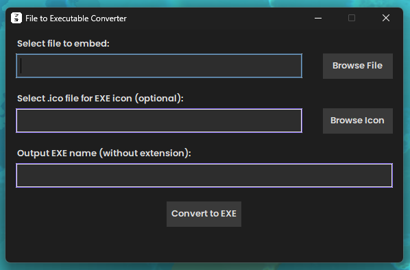 GitHub - GoombaStudios/file2exe: Convert any file to .exe · GitHub