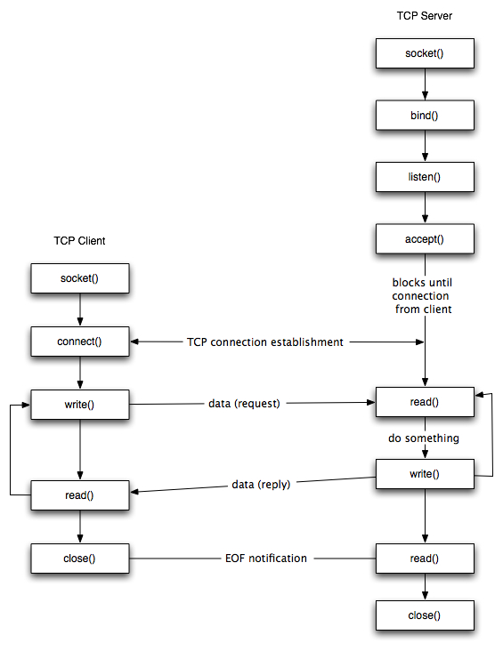 TCP client server