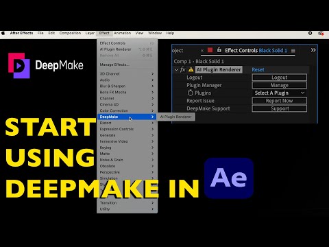 Loading DeepMake in After Effects Video Guide