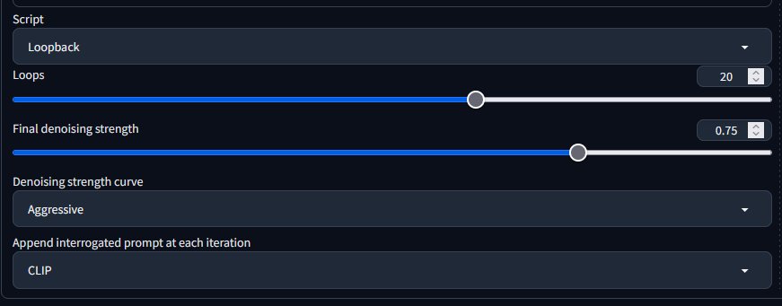 Paramter settings for loopback script