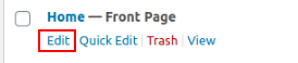 Page Edit button