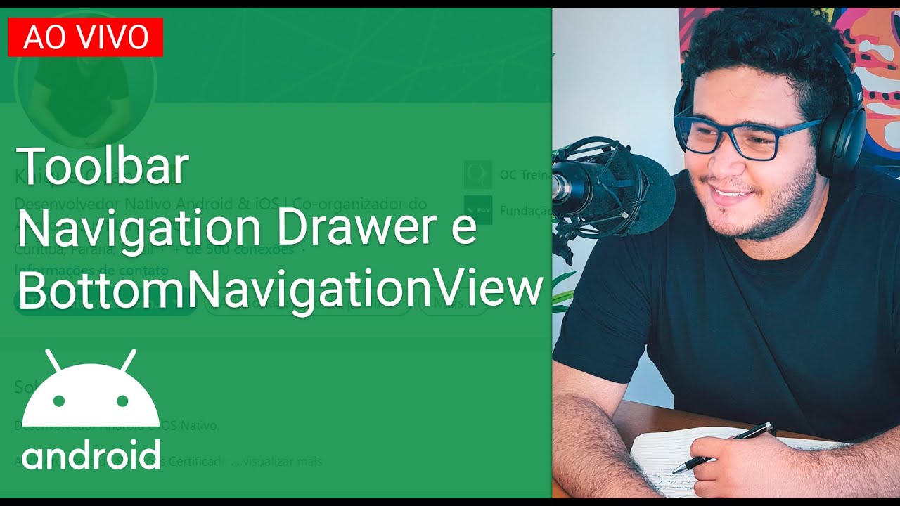 LIVE #019 - Toolbar, Navigation Drawer e BottomNavigationView com Navigation Component