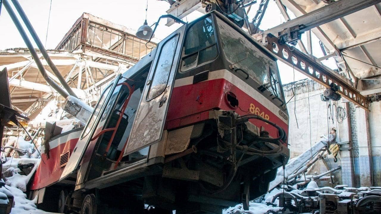 Bomb attack on Saltivske tram depot in Kharkiv