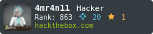 4mr4n11's hackthebox stats