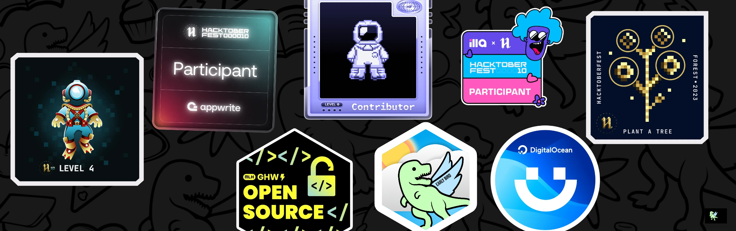 An image of @amourya03's Holopin badges, which is a link to view their full Holopin profile