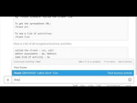 Time Tracker for Slack Demo