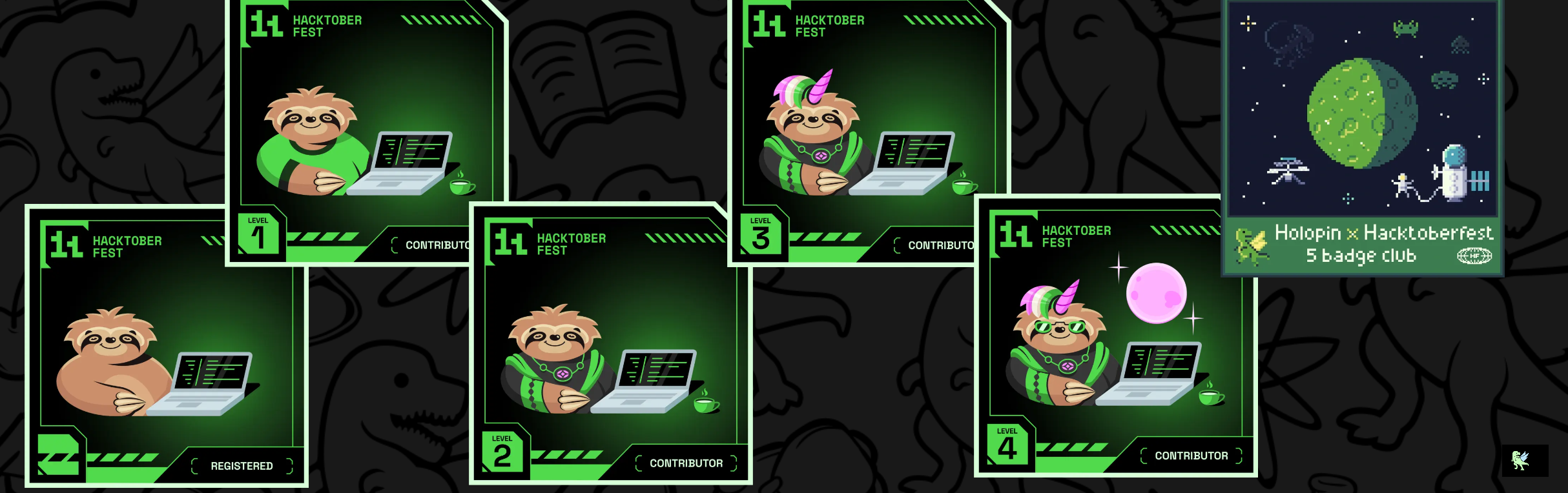 An image of @geeky33's Holopin badges, which is a link to view their full Holopin profile