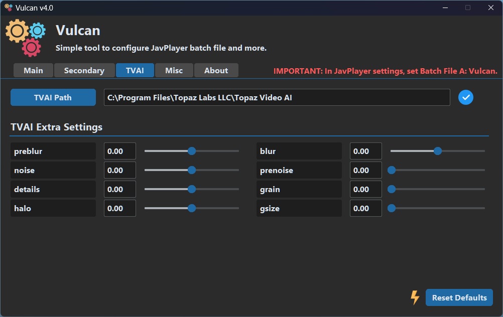 Dynamic settings with error-prevention logic