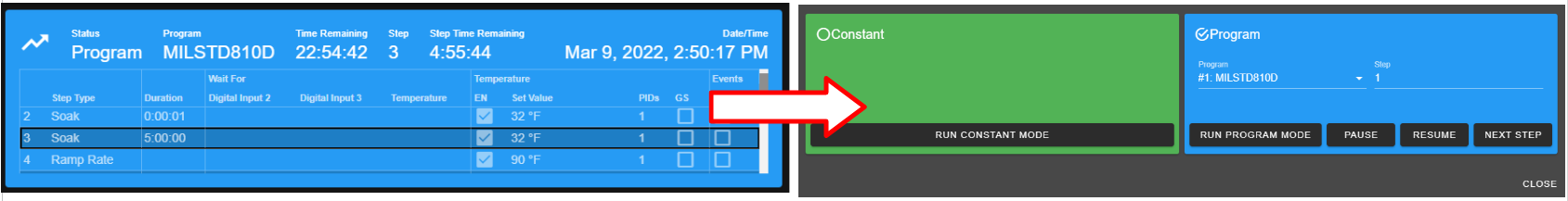 Constant mode setting vis extension bar