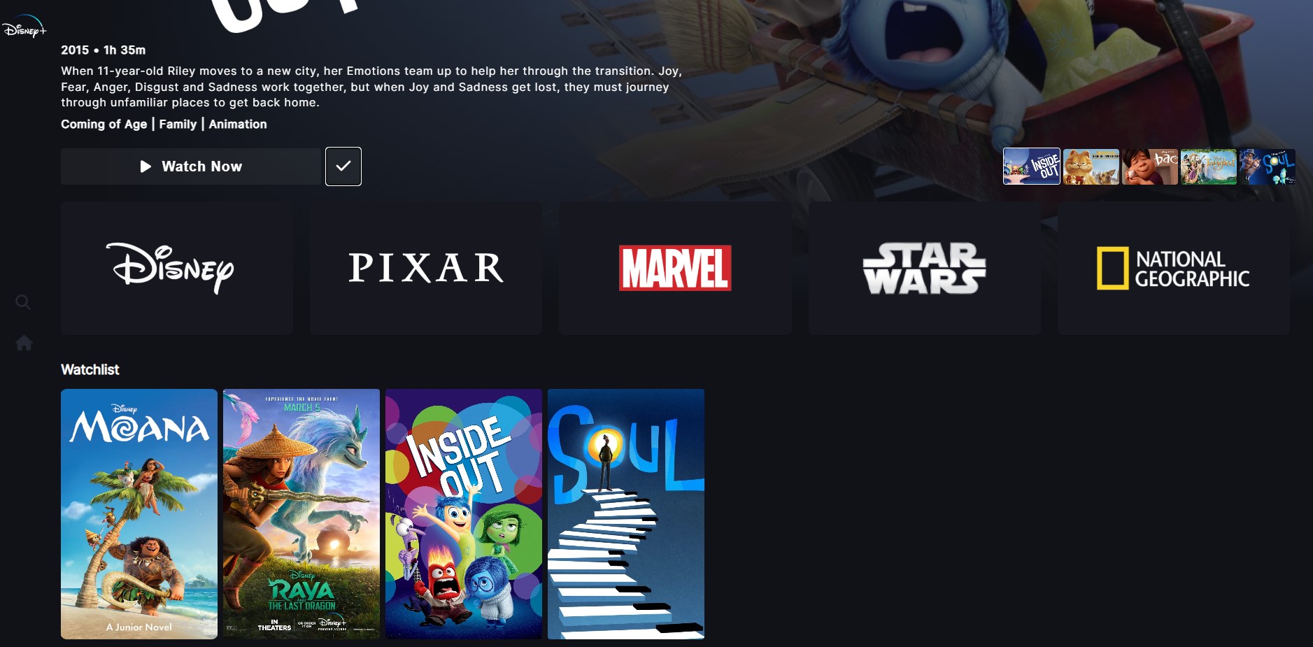 DisneyPlus-clone watchlist