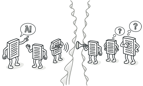 Message communication chaining in-betweens