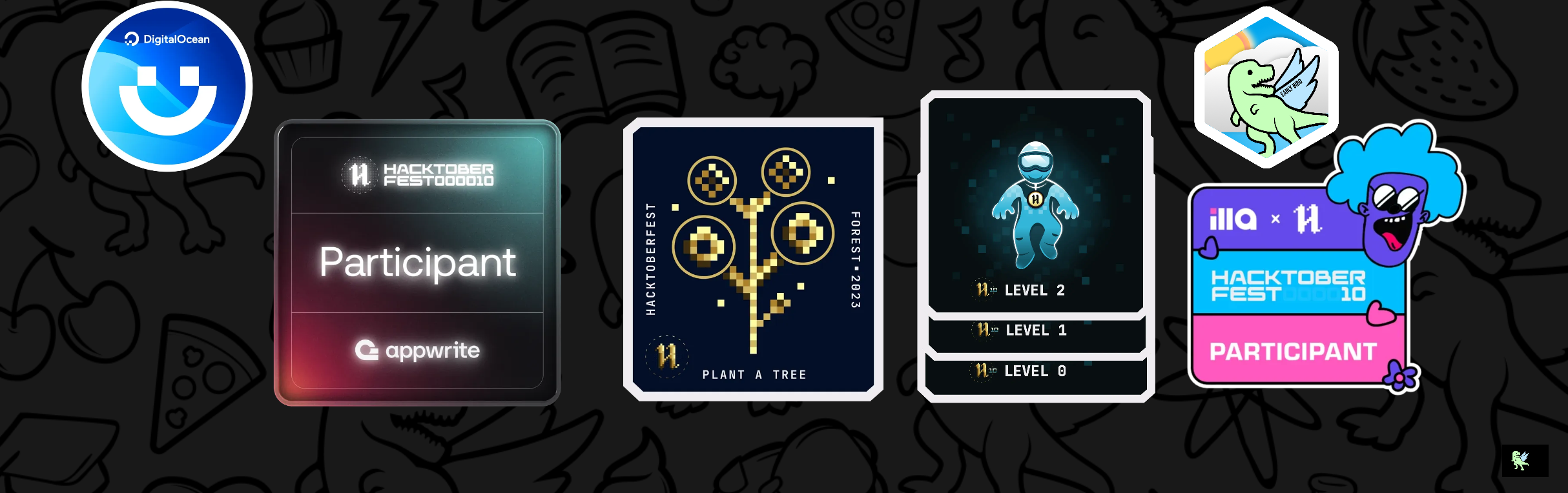 An image of @harshil08's Holopin badges, which is a link to view their full Holopin profile