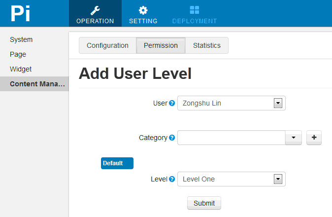 add user level