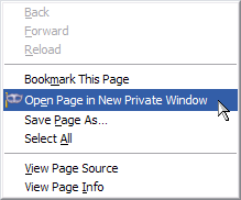 Page context menu