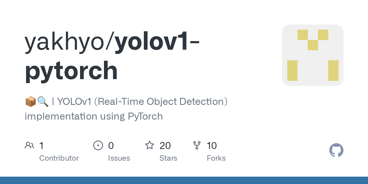 YOLOv1 PyTorch GitHub Preview