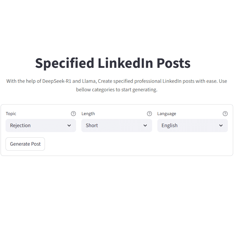 LinkedIn Post Generator