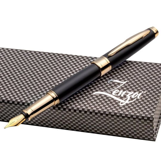 zenzoi-matte-black-fountain-pen-elegant-executive-pen-for-men-women-premium-writing-medium-18k-gilde-1